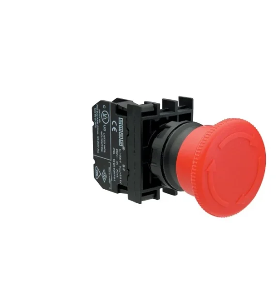Emas B Seriyası Plastik Mantar Təcili Stop 1NC Çevirərək Açılan Qırmızı 40 mm — B200E