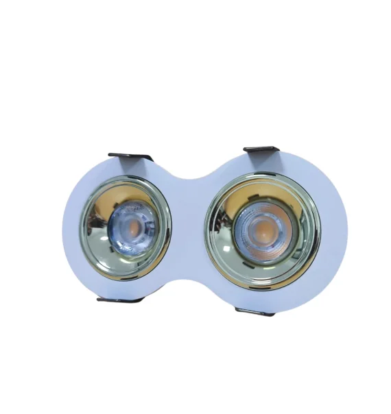 Delux ROMA 44WG spot işıq 2×10W (white + gold, 4000K)