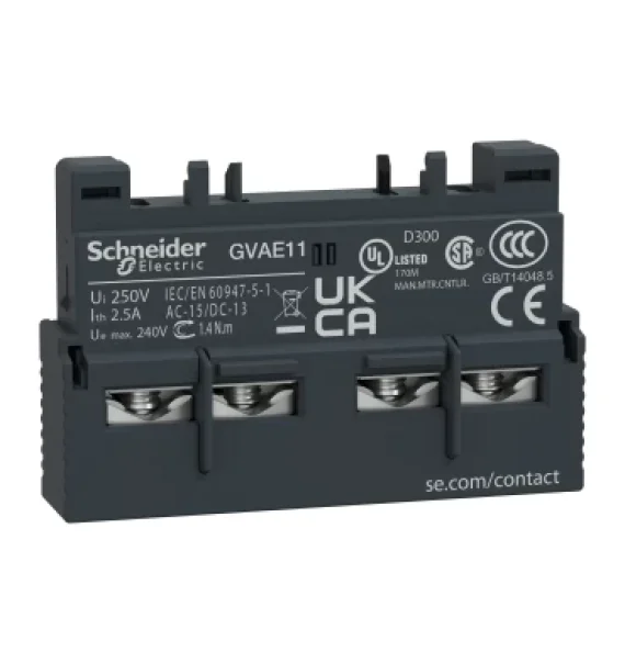 Schneider Electric GVAE11 köməkçi kontakt bloku, 1 NO + 1 NC