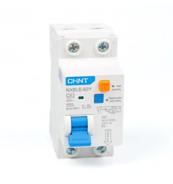 Chint Nxble 63Y 1Pn 63A 30Ma Elektron Tipli Diferensial Avtomat C Xarakteristikasi 45Ka