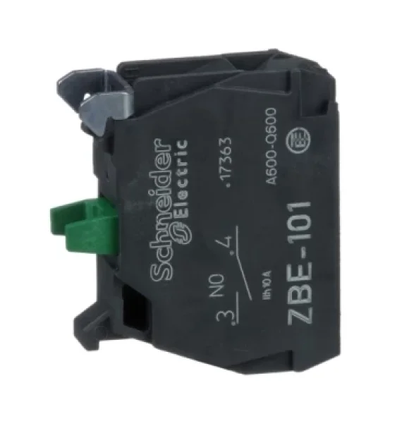 Schneider Electric ZBE101 kontakt bloku, Ø22 başlıqlar üçün, 1 NO, vida sıxaclı, gümüş ərintili