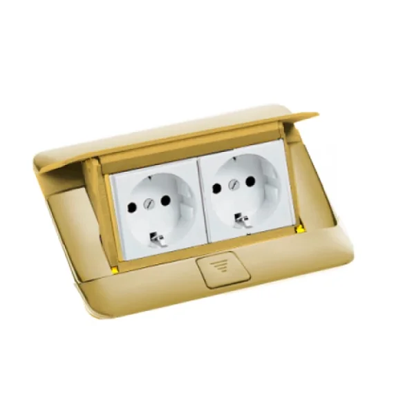 Legrand 054016 – 4 modullu qızılı Floor Box