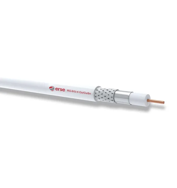 Erse RG 6/U-4 Cu/CuSn Koaksial Kabel