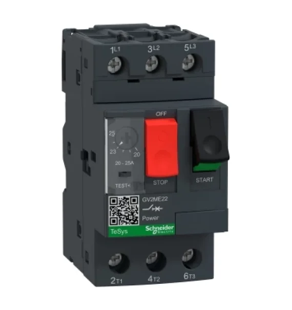 GV2ME22 Schneider Electric TeSys GV2 Mühərrik Qoruyucu Avtomat – Termik-Maqnit – 20…25 A – Vintli Birləşdirmə