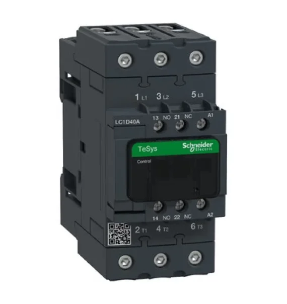 LC1D40AM7 Schneider Electric TeSys D Kontaktor – 3P (3 NA) – AC-3 – <= 440 V 40 A – 220 V AC 50/60 Hz Bobin