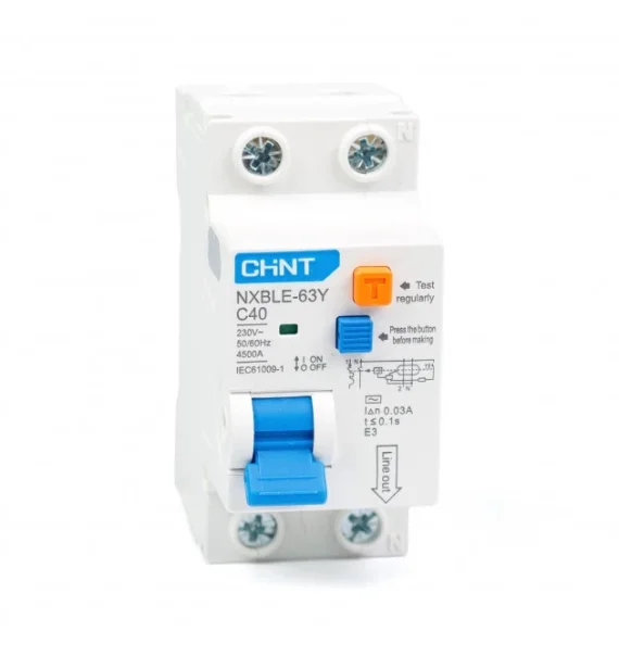 Chint Nxble 63Y 1Pn 40A 30Ma Elektron Tip Ac Diferensial Avtomatik Acar 45Ka