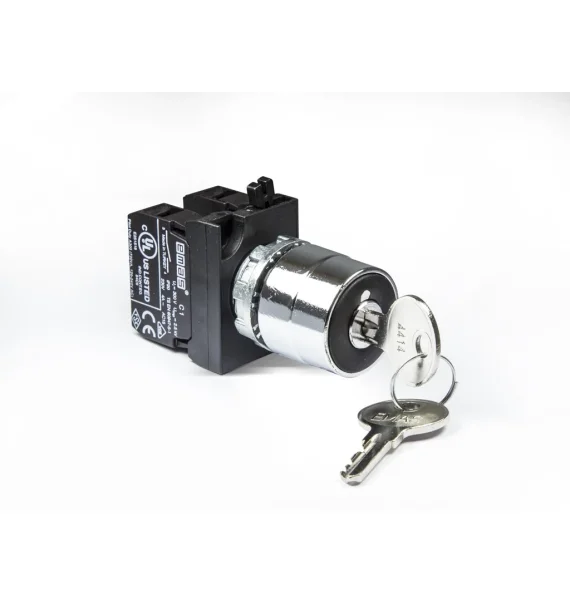 Emas CM Seriyası Metal 2NO 0-I 60° Anahtarlı Stay-Put, 0 Mövqedə Açarı Çıxan 22 mm — CM101AA20