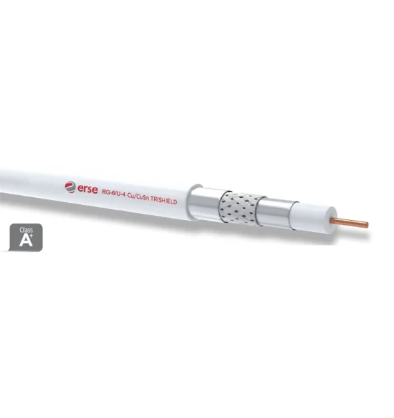 Erse RG 6/U-4 Cu/CuSn TRISHIELD Koaksial Kabel