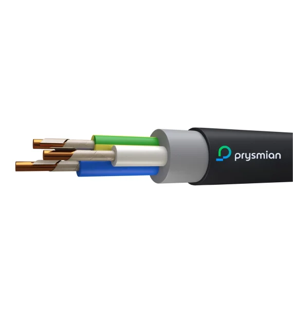 Prysmian VVGng(A)-FRLS 1kV – Mis keçiricili, PVC izolyasiyalı, alovun yayılmasına qarşı kabel