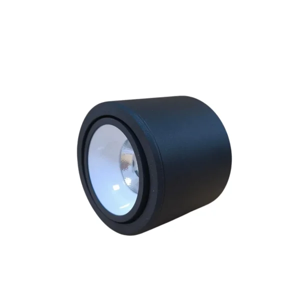 Delux TROYA 12B spot işıq 7W (70×65 mm, qara+ağ, 6500K)