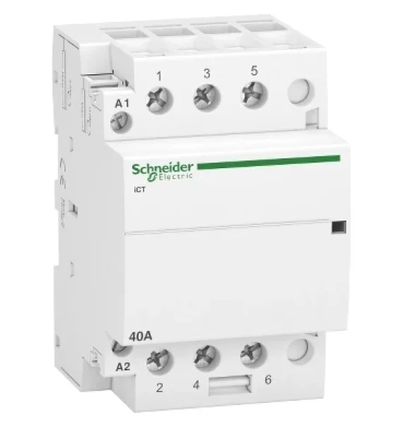 Schneider Electric iCT Kontaktor – 3 qütblü, 3NO, 40A, 220–240V AC (A9C20843)