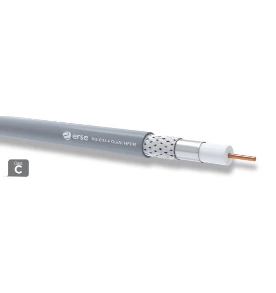 Erse RG 6/U-4 Cu/Al HFFR Koaksial Kabel