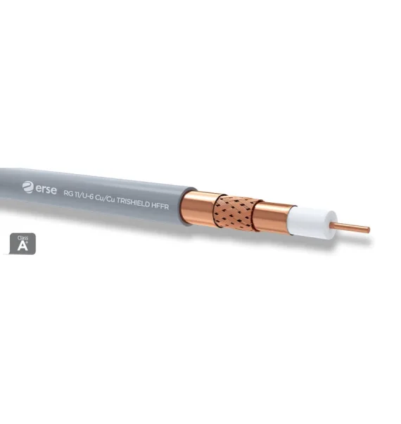 Erse RG 11/U-6 Cu/Cu TRISHIELD HFFR Koaksial Kabel