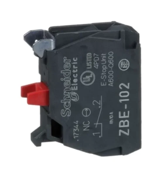 Schneider Electric ZBE102 tək kontakt blok, Ø22, 1NC, vintli klemmalı