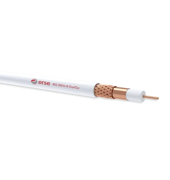 Erse RG 59/U-6 Cu/Cu Koaksial Kabel