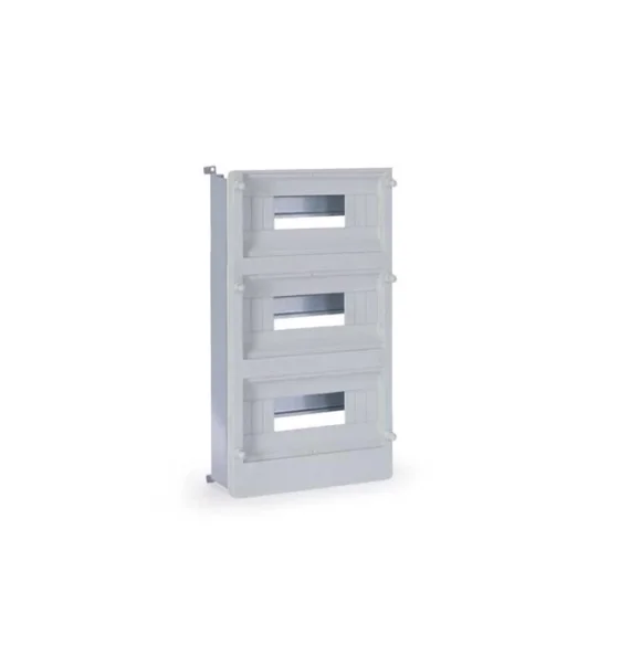 MD9173 Modul tipli ABS pano, 350×500×190 mm, boz rəng, daxili montaj dəsti (15×3 avtomat üçün), Halogen Free