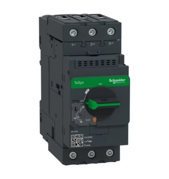 GV3P65 Schneider Electric TeSys GV3 Mühərrik Qoruyucu Avtomat – Termik-Maqnit – 48…65 A – EverLink BTR Konnektorlar