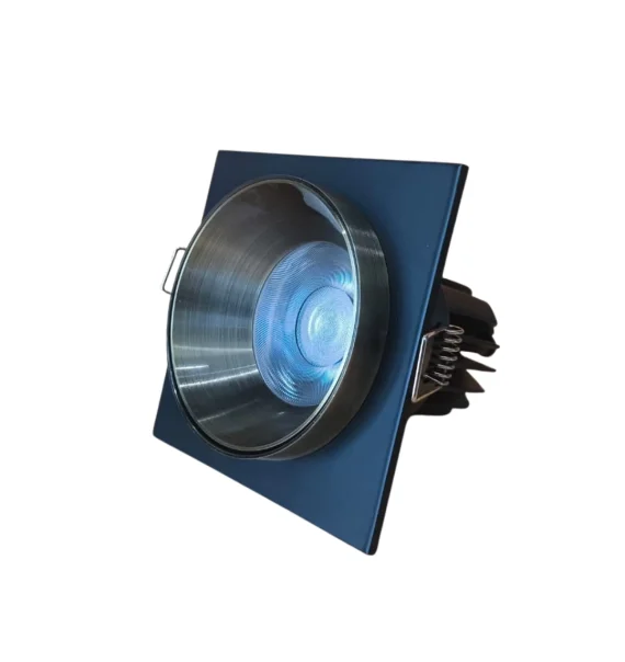 Delux ROMA 31B kvadrat spot işıq (92×92 mm, qara + bürünc, 12W 6500K)