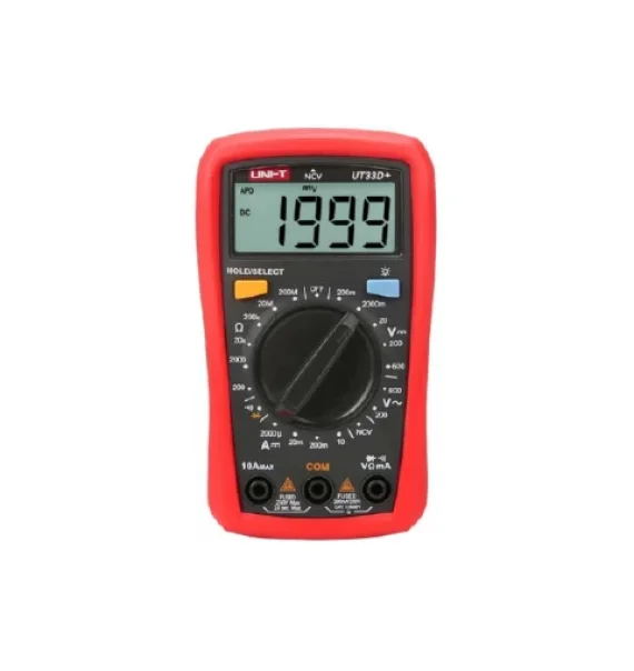 UNI-T UT33D+ Rəqəmsal Multimetr (NCV Gərginlik Aşkarlayıcı ilə)