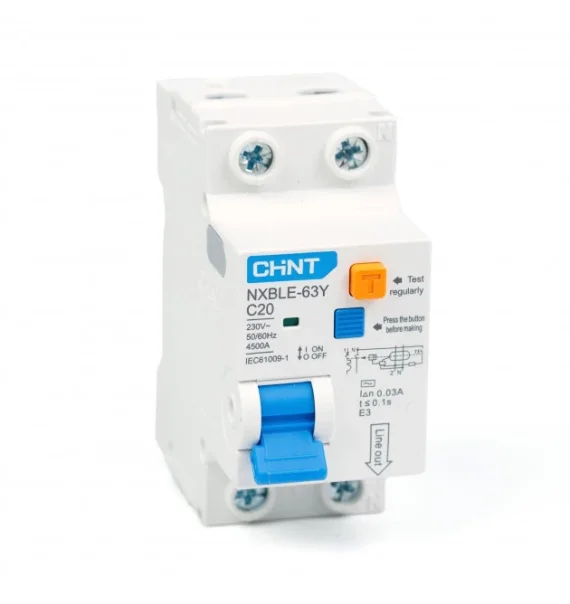 Chint Nxble 63Y 1Pn 20A 30Ma Elektron Tip Ac Diferensial Avtomatik Acar 45Ka