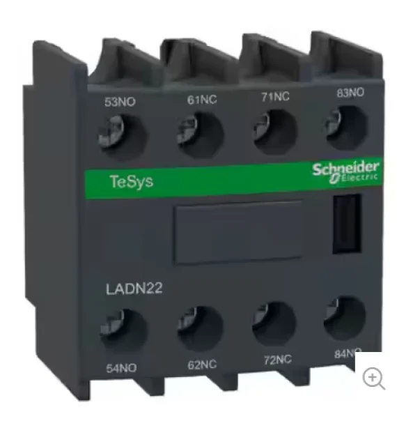 Schneider Electric TeSys Deca LADN22 – Köməkçi kontakt bloku – 2NO + 2NC – Üst montaj – Vidalı terminallar – LC1D09–LC1D150 kontaktorlar üçün