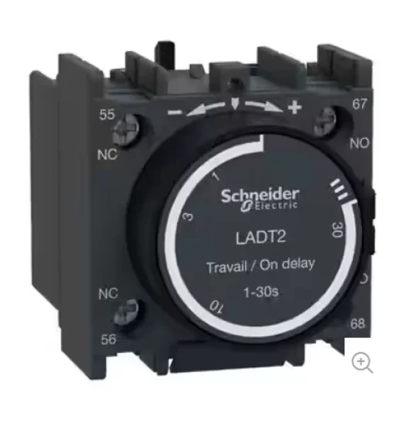 Schneider Electric TeSys Deca LADT2 – Pnevmatik gecikmə modulu – 0.1-dən 30 saniyəyə qədər – 1NO + 1NC – Vidalı terminallar