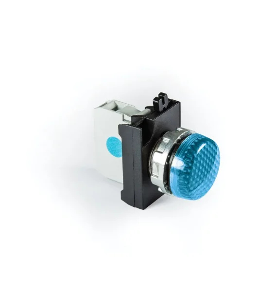Emas CM Seriyası Metal LED’li 100-230V AC Mavi 22 mm Siqnal — CM0M0XM