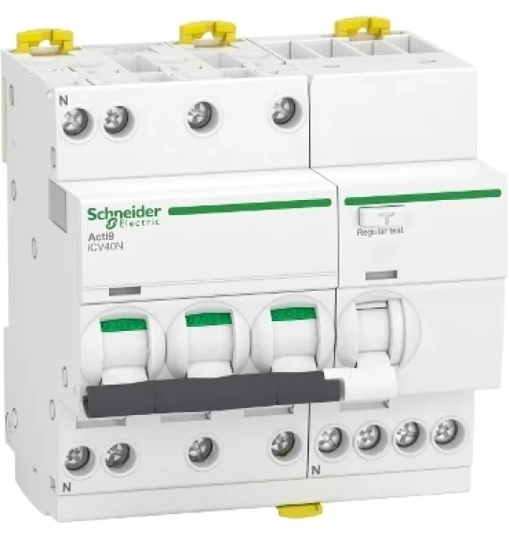 Schneider Electric Acti9 iCV40N RCBO – 3P+N, 16A, C əyri, 300mA, AC tip (A9DE7716)