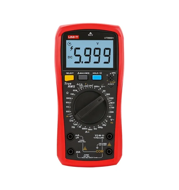 UNI-T UT890D+ Rəqəmsal Multimetr (True RMS, NCV və Temperatur Ölçmə ilə)