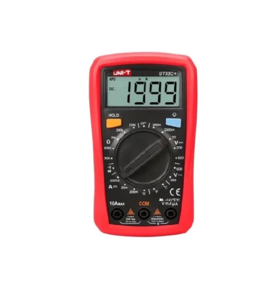 UNI-T UT33C+ Rəqəmsal Multimetr (Palm Ölçülü)