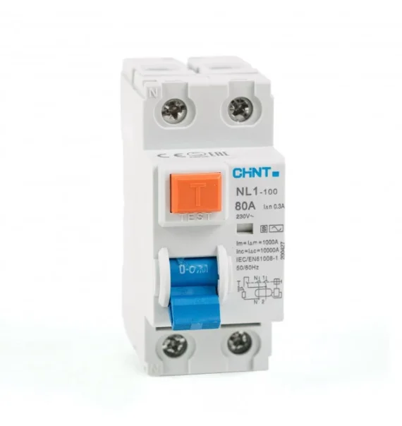 Chint Nl1 100 S 2P 80A 300Ma 10Ka Ac Tip Selektiv Diferensial Acar