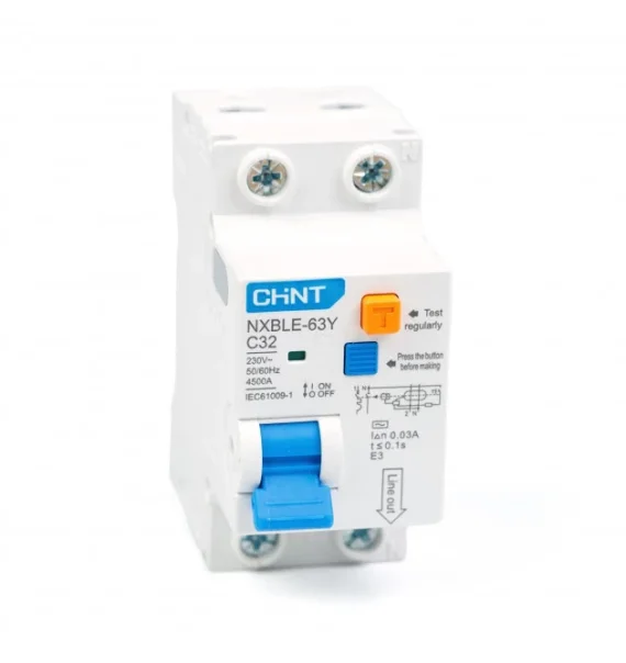 Chint Nxble 63Y 1Pn 32A 30Ma Elektron Tip Ac Diferensial Avtomatik Acar 45Ka