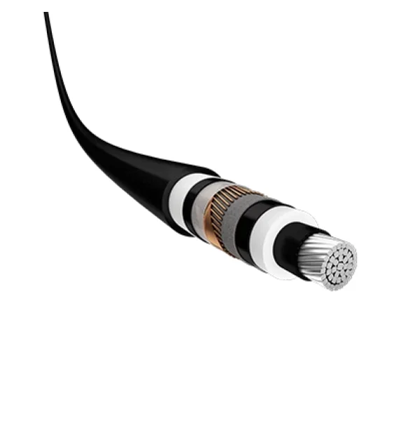 (NA2XSY-LS (cat A)) XLPE izolyasiyalı, aşağı tüstü və qaz ayrılmasına malik yanmanı yaymayan PVC örtüklü, alüminium keçiricili təkdamarlı yüksək gərginlik kabeli