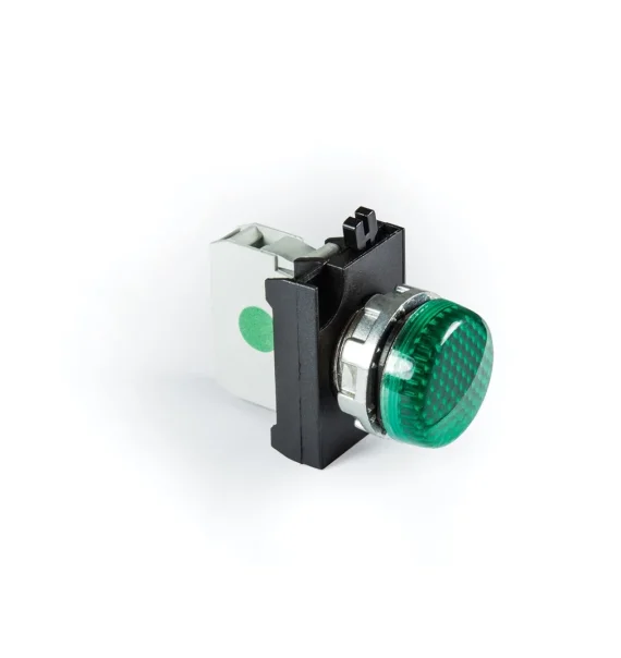 Emas CM Seriyası Metal LED 100-230V AC Yaşıl 22 mm Siqnal — CM0Y0XY