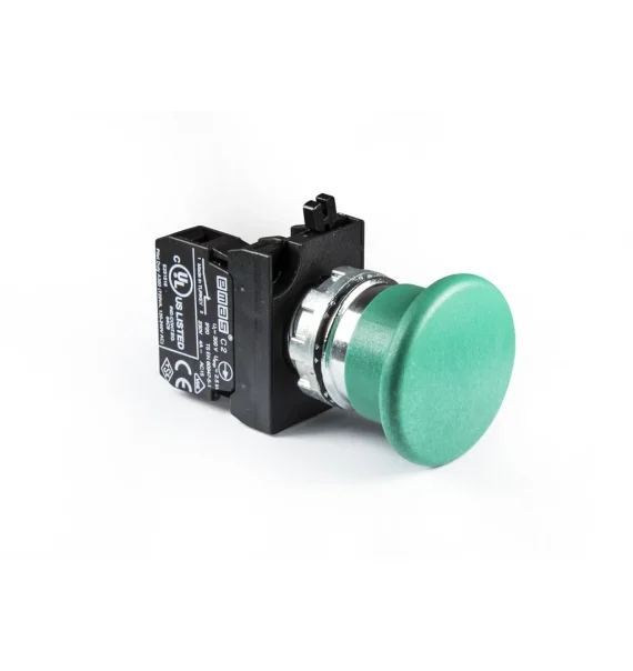 Emas CM Seriyası Metal 1NC Yaylı 40 mm Mantar Yaşıl 22 mm Buton — CM200MY