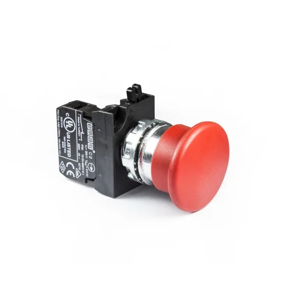 Emas CM Seriyası Metal 1NC Yaylı 40 mm Mantar Qırmızı 22 mm Buton — CM200MK